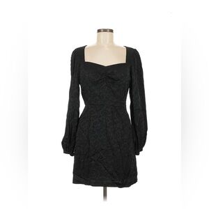 Kookai Black Textured Long Sleeve Dress